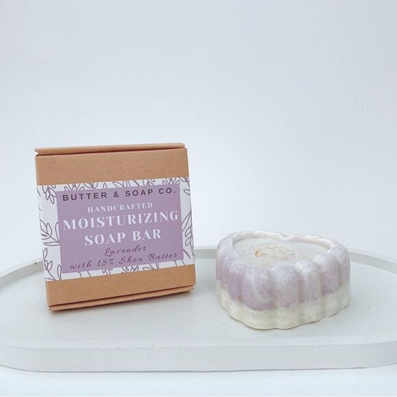 💜Handmade Lavender Shea Butter Heart Soap - Picture 3 of 6